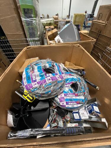 industrial and automotive items, electrical conduit, electrical items, straps, Air track, caster wheel, filter commas, shrink wrap, and much more