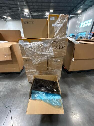 Pallet of TV screen panels
