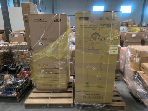 2- FORNO upright refrigerator/freezer FFFFD 1722&ndash;2 8LS & RS