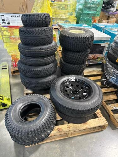 14 tires with rims various sizes