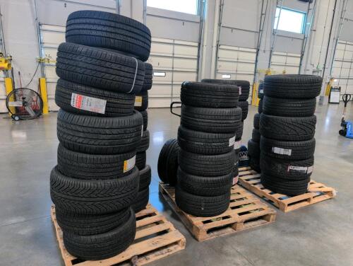 Approximately 40 low profile tires