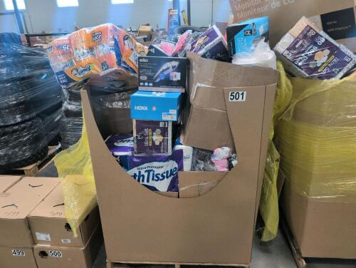 Big box store in a box Kleenex, paper towels, Clorox, clothing, shoes, plates, Steve Madden, food containers, Band-Aids, Perfume, bronze skin expert, HOKA, tide, Hunter, plates, & More