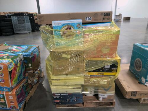Bluey trampoline, inflatable, SENIX chainsaw, wipes, Huggies, leaf pro, son Joe, & More