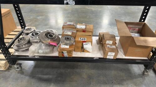 Shelf of pump parts, REXNORD, inserts, & More