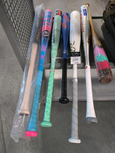 Various bats Wood MARUCCI, soldier tank, fast bitch softball, venom T-ball, Rawlings used that, Easton & More