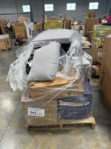 rolled mattress, folding round table, puffy rolled mattress, wheelchair, cushions