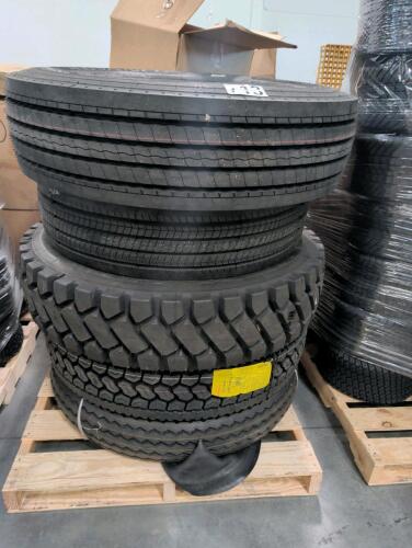five large/ semi tires