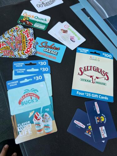 Bahama Bucks, and other misc gift cards