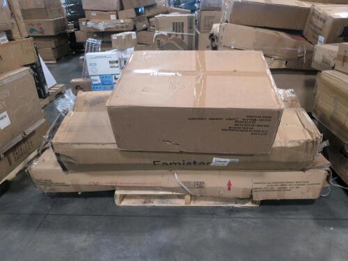 treadmill T532a, chair, cushions, miscellaneous furniture