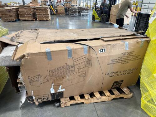 Vista collection four piece deep seating set condition unknown boxes damaged but appears to have most items
