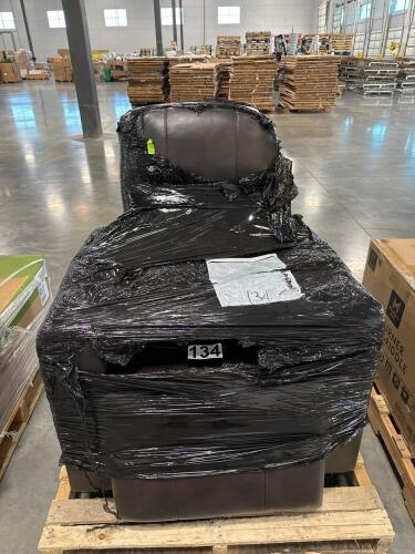 Leather recliner chair