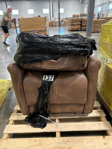 Leather reclining chair Customer return out a box