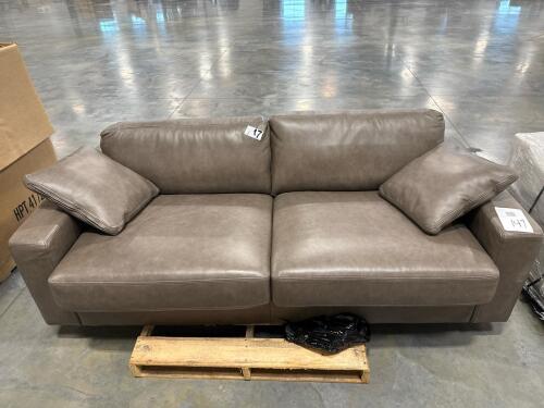 Leather sofa out of box appears new