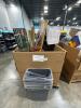 Garbage cans, cold cups, bench, garden bed, flowers, blue straps, & More