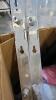Storage totes, aluminum pieces, multiple pool sticks, sprinkler box covers, buckets, umbrella, & More - 6