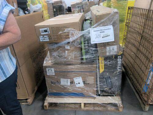 gorilla cart, Sun. Joe pressure washer, vevor model CD-ss05, industrial chiller, ego cordless stringer