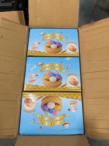Multiple boxes of squeezy dumplings , not authentic