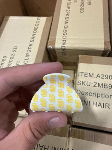 Box of MLB San Diego Padres hair clips