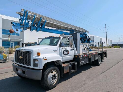 1995 Chevy C7H Kodiak with 80' SkyHook Crane, Runs and drives.
