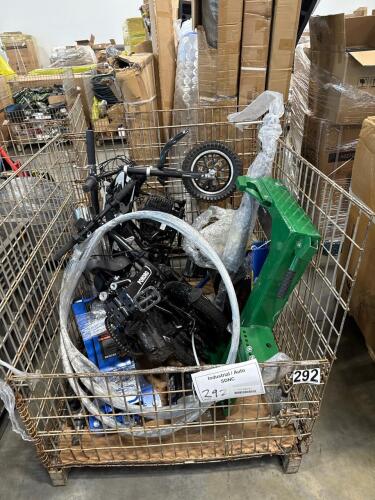 industrial and automotive items, GB Moto mini bike, hitch attachments, pororo folding bike, metal items, 4-ton hydraulic garage Jack, metal cylinder and more