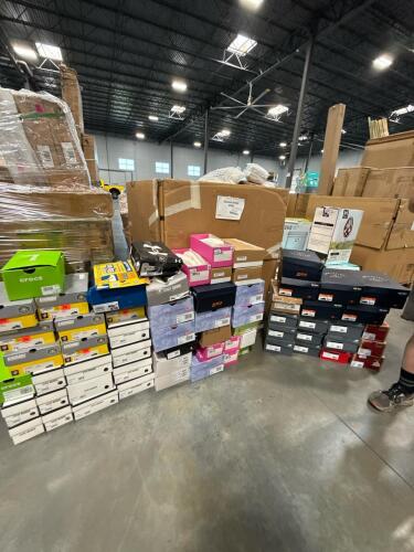 Shoes(approximately 64 pair in Boxes and 20+ out of box) Steve Madden, Crocs, Northside, Soludos, Stacy Adams, Disney Crocs, Khombu, Under Armour, Adidas, Frogg Toggs and more