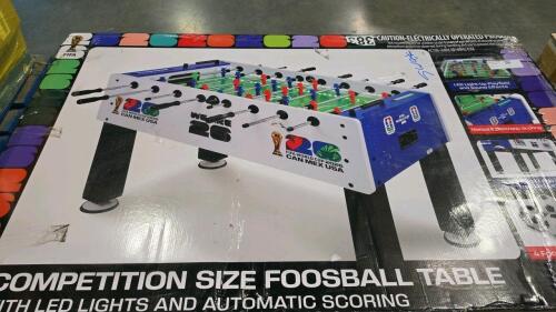 Competition size foosball table World Cup edition