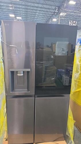LG<br/>36 Inch Wide 27.1 Cu. Ft. Energy Star Certified Side By Side Refrigerator with Craft Ice and InstaView (lightly used)