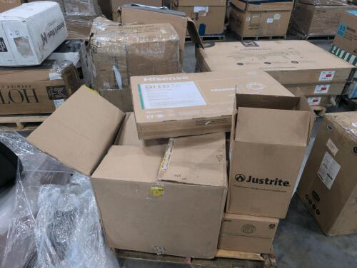 Hisense 43-in TV, small tires, just rite flammable containers , tinecoi floor 5 breeze series cordless floor washer and more