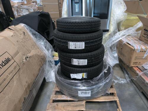 four tires, large semi -style Tire,