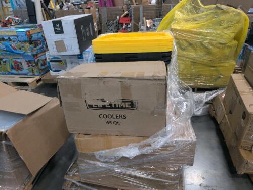 Lifetime cooler, storage totes, connect four, and more