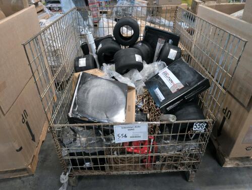 industrial and automotive items, brake rotors, go-kart tires, chain, rope, metal parts and more