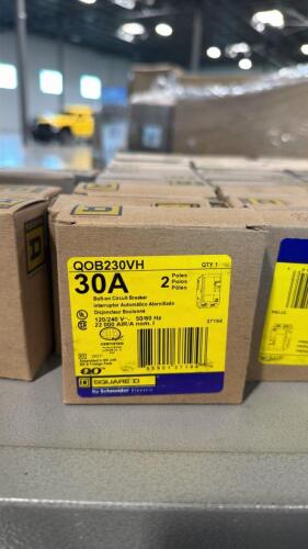 Approximately 54 square D 38 Bolton circuit breakers