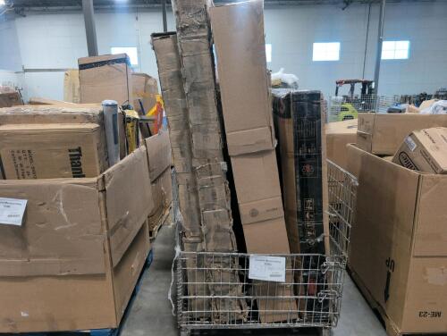 Samsung 85 inch TV, Samsung 75 inch TV not tested condition unknown on the TVs, storage box, fishing pole, & More
