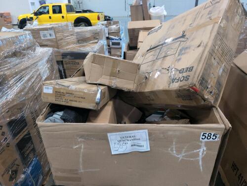 Golf club, furniture, sofa bed piece, camp chair, gloves, trash bags cone document protectors, galvanized utility wire & more
