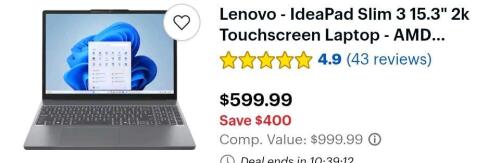 Lenovo idea pad slim three 15ARP10