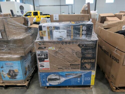 Rhino tote tank, Primo water dispenser, swimming pool, better homes and gardens Bellamy chair set, drive Rollator, & More
