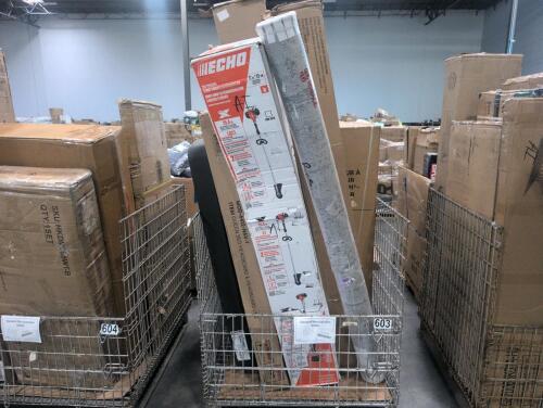 Echo trimmer, headboard, QWIKPAD, bedframe, rug, TCL refrigerator
