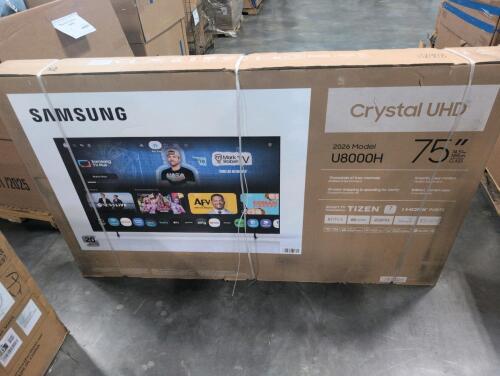 Samsung crystal UHD 75 inch TV U8000 H not tested