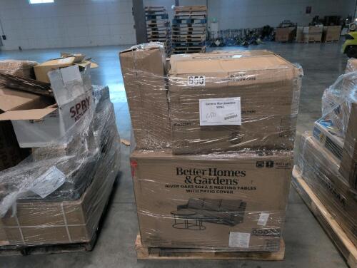 Industrial tote, mattress, swimming pool, mattress topper, Better Homes & Gardens Riveroak sofa and nesting tables, and more