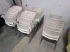 Approximately 37 stacking chairs, used - 4