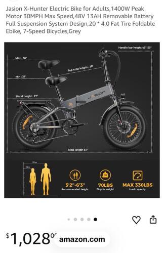 Jasion x-Hunter grey e bike
