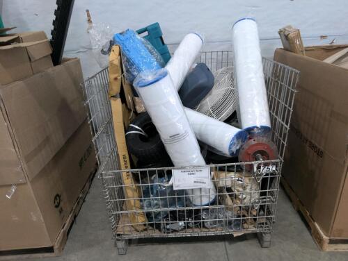 Automotive parts, Makita case no no tool, automotive parts, tires, reservoir, filters, fan, scrap material, & More