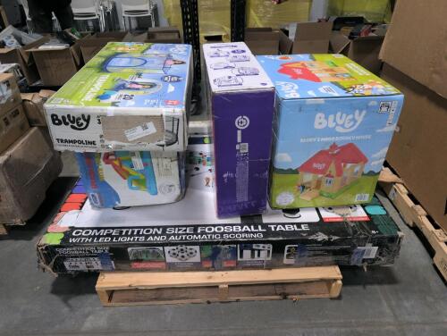 Inflatable, foosball table, Bluey bounce house, Bluey trampoline, & More