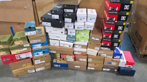 Shoes(approximately 78 pair): STIO, Columbia, Steve Madden, Converse, dream pears, Sam Edelman, Jessica Simpson, earth, Franco Sarto, LOTTO, DC shoe company, VIONIC, ALDO, & More
