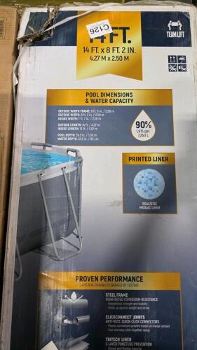 Swimming pool, pool noodle, wagon
