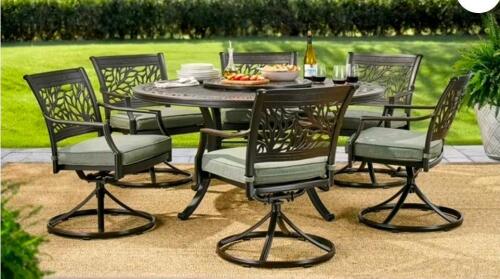 Savannah collection eight piece round dining set condition unknown