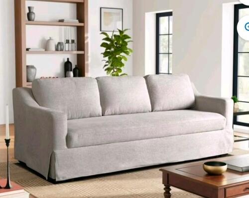 HADDINGTON pull out sofa and another leather sofa may not be complete out of box