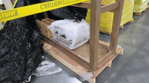 Couch table out of box customer return does not appear complete