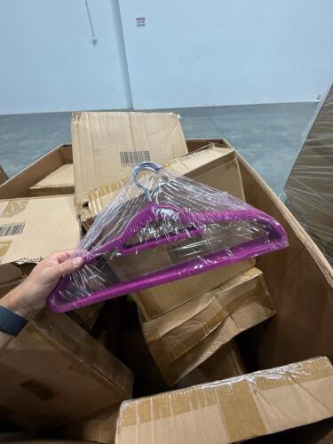 Boxes of hangers