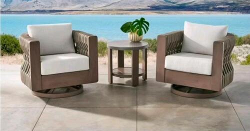 Halifax collection three-piece aluminum bistro set
